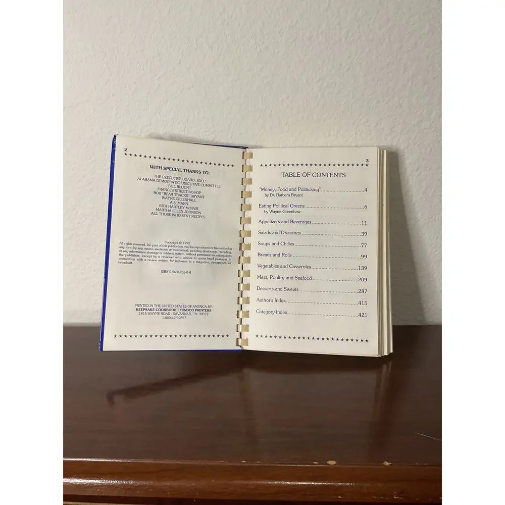 Vintage Alabama democratic “party” cookbook